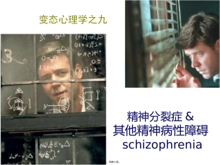 9精神分裂症及其他精神病性障碍
