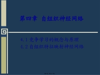 第4章-自组织网络讲义(SOM)