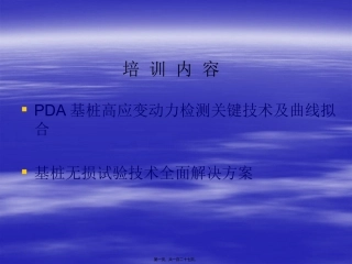 PDA高应变讲义