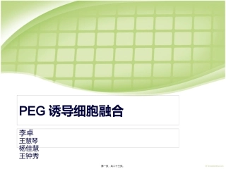 PEG诱导细胞融合