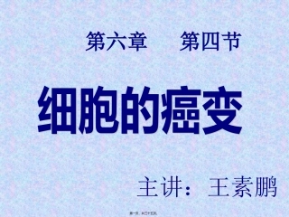 64-细胞的癌变(人教必修1)--(恢复)课稿