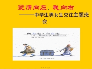 爱情向左我向右中学生男女生交往主题班会1