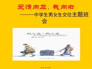 爱情向左-我向右———中学生男女生交往主题班会1