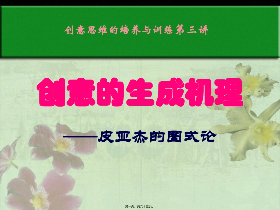 创意思维训练第三讲(2013)_第1页
