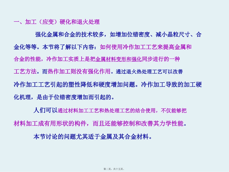 第5讲-金属材料组织和性能控制-应变强化_第2页