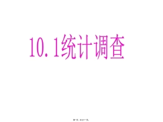 10.1统计调查
