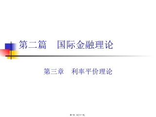 第5讲-利率平价理论