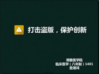 打击盗版演讲ppt
