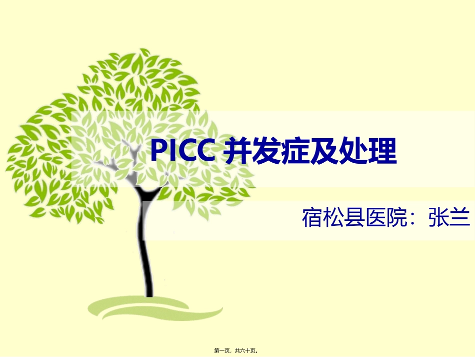 PICC并发症及处理_第1页