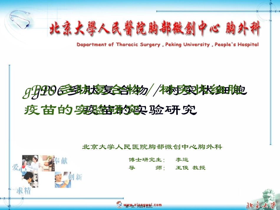 gP96多肽复合物／树突状细胞疫苗研究_第1页