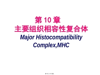 10主要组织相容性复合体