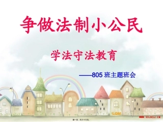 805主题班会-争做法制小公民分析