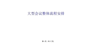 大型会议整体流程安排