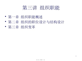 第6章-组织职能概述