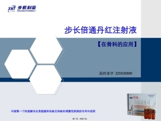 丹红注射液骨科片资料