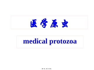 2010-原虫概论、溶组织内阿米巴、疟原虫