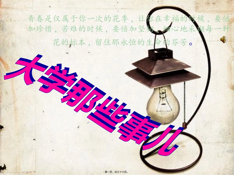 ppt大学那些事主题班会_第1页