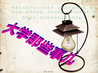 ppt大学那些事主题班会