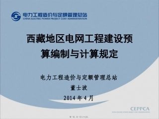 2013版西藏电网预规讲稿(董士波)2014.4