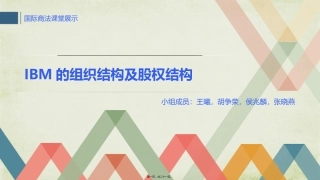 IBM的组织结构及股权结构