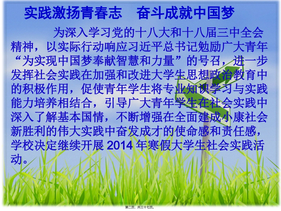 2014寒假实践宣讲PPT_第2页