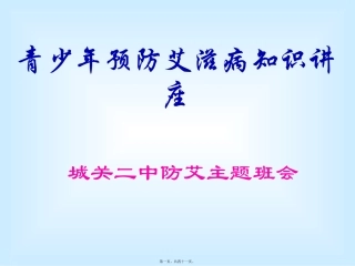 2015防艾主题班会