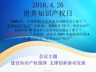 2015年4.26-世界知识产权日宣讲材料