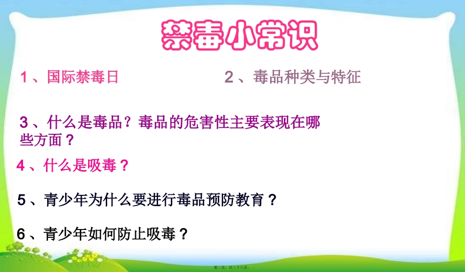 2016班会禁毒主题班会ppt_第2页