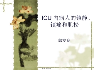 ICU内病人的镇静