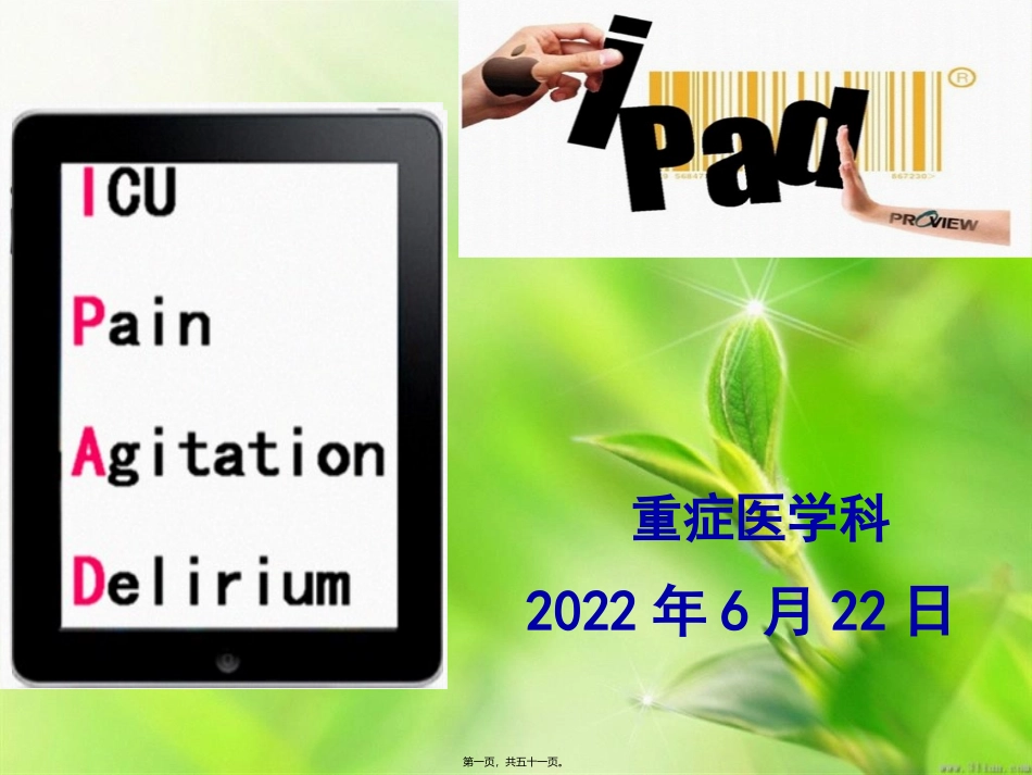ICU镇痛镇静及谵妄防治_第1页