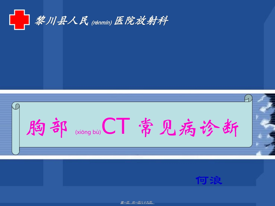 2022年医学专题—最全胸部CT常见病_第1页