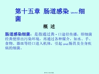 2022年医学专题—最新第十五章肠道感染细菌-PPT文档