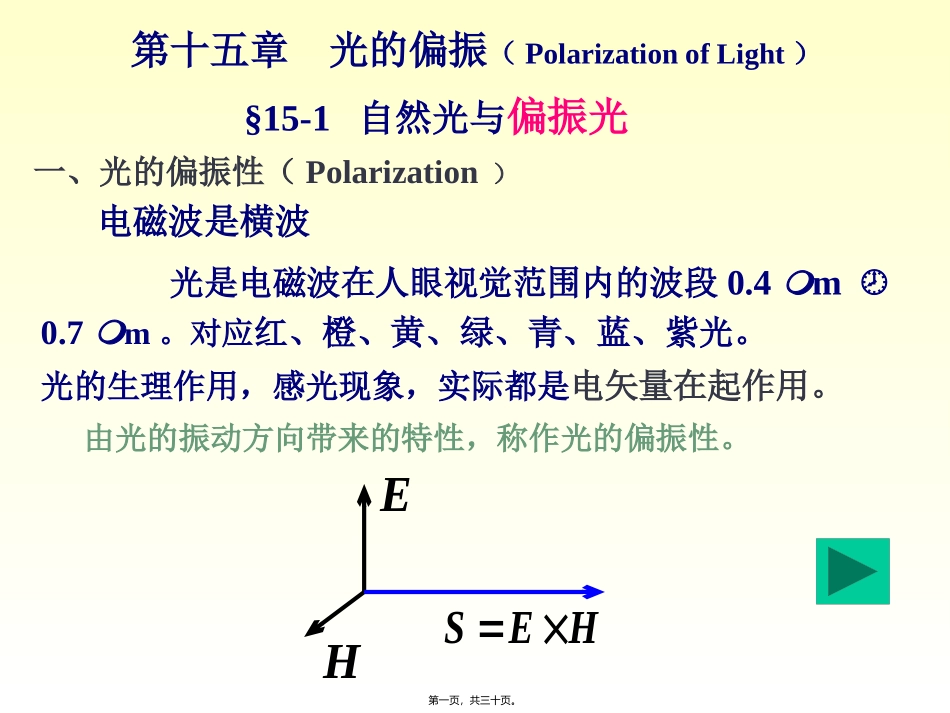 Ch(光的偏振)精讲_第1页