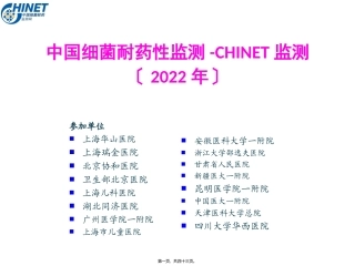 CHINET2013全年耐药监测统计结果2014-10-4