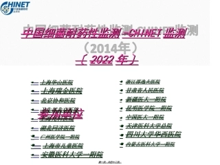 CHINET2014全年耐药监测统计结果(全年)