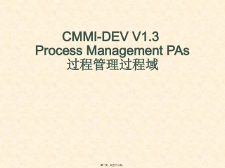 CMMI-DEV-V1.3-组织过程域
