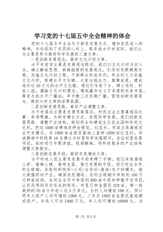 学习党的十七届五中全会精神的体会