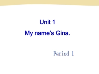 七年级上Myname’sGina