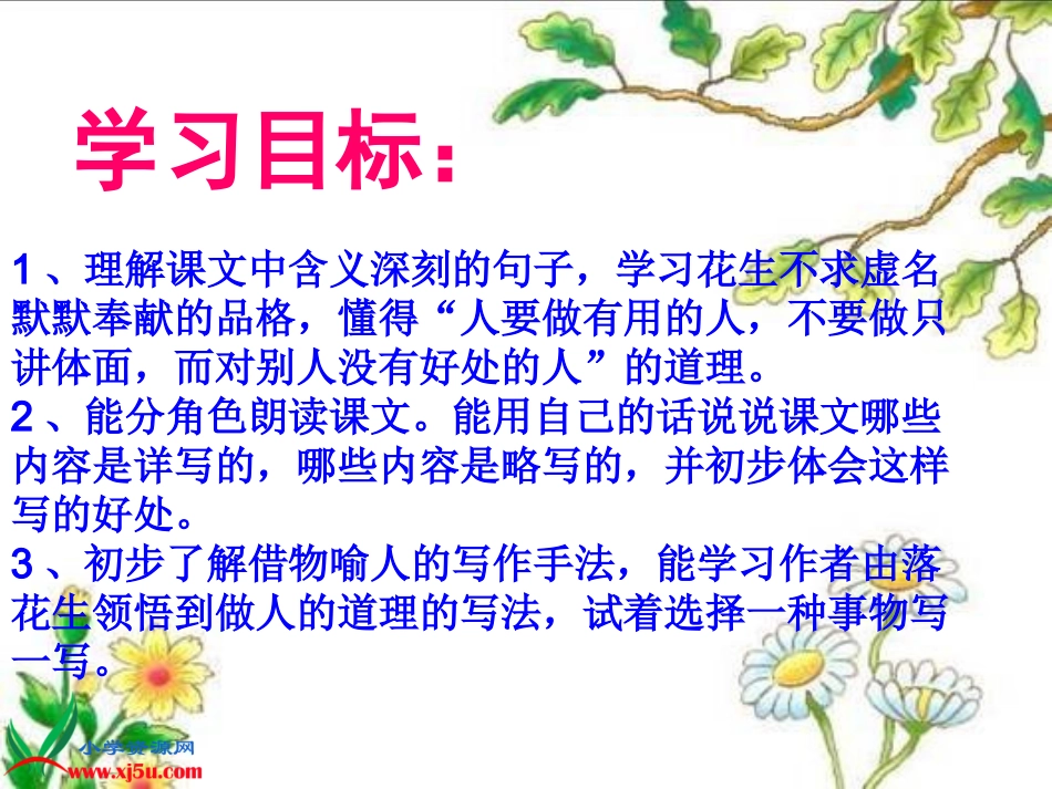 四年级语文下册《7、落花生》第二课时课件_第2页