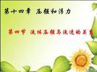 流体压强与流速关系课件(公开课)