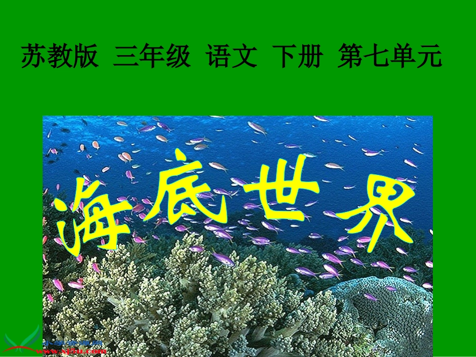 《海底世界》PPT课件（苏教版三年级语文下册课件） (2)_第1页