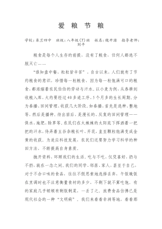 爱粮节粮---魏开源