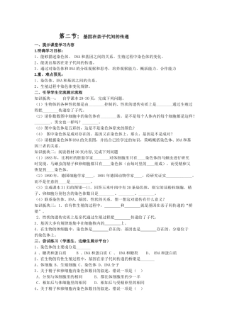 基因在亲子代间的传递