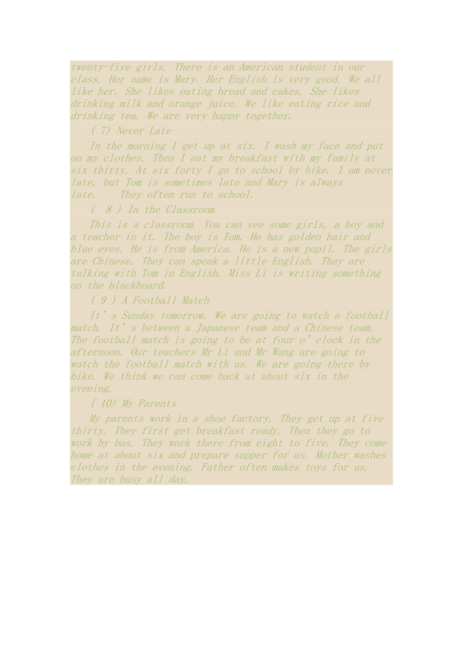 小学英语朗读材料_第2页