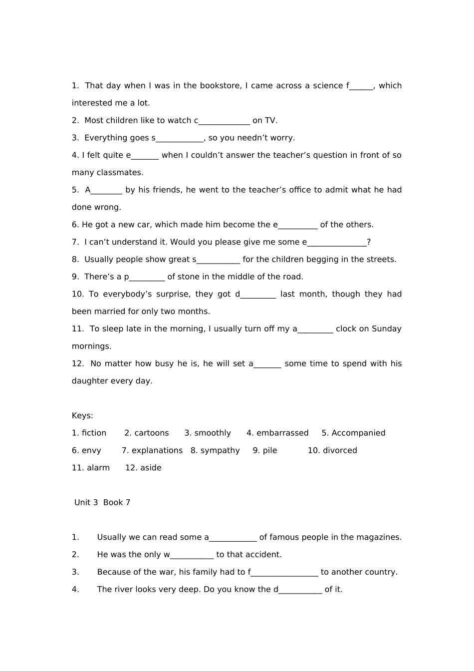 人教新课标英语选修7单词拼写练习_第2页