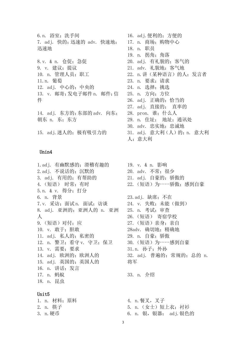 2015新人教版九年级全册英语单词表_第3页