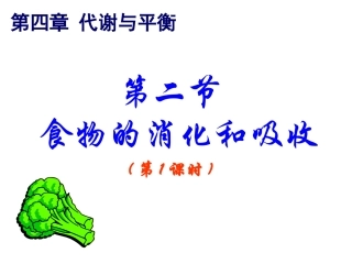 第二节食物的消化与吸收（第1、2课时）