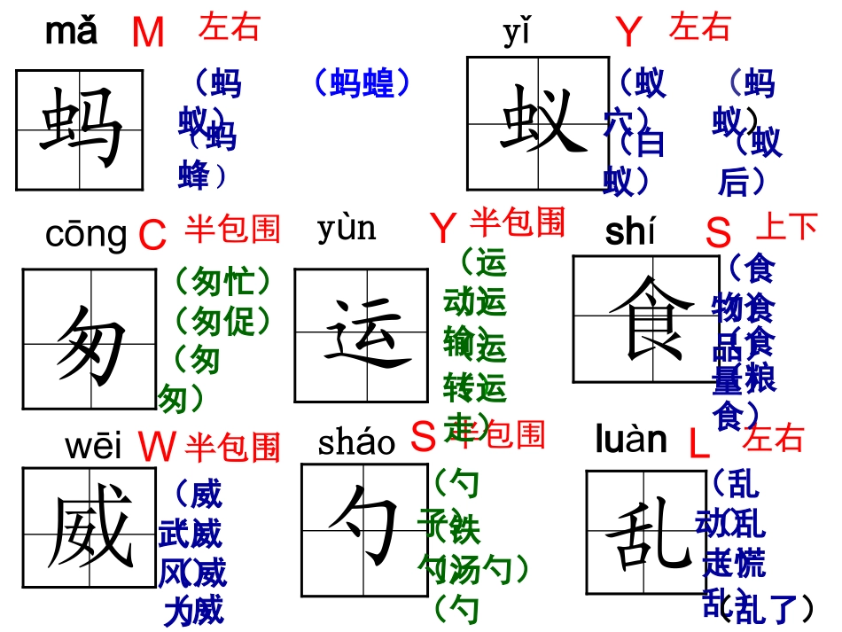 蚂蚁的队伍生字_第1页