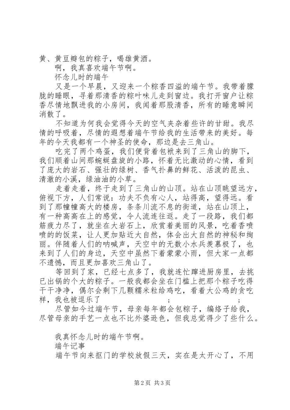 关于端午节心得范文_第2页