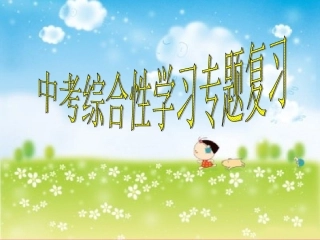 中考综合性学习好